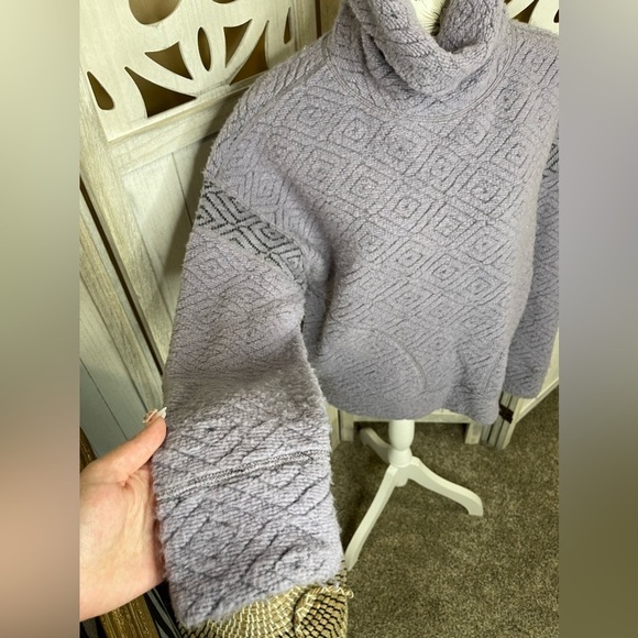 Prana Wool Blend Turtle Neck Light Purple Sweater Long Sleeve Oversized Medium - Picture 2 of 6